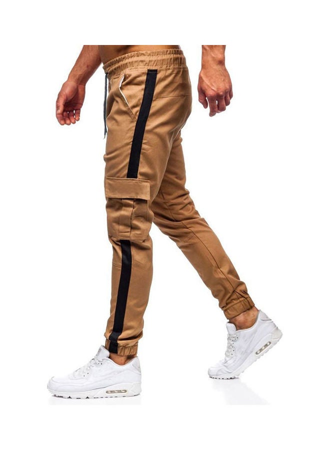 بنطال مزود برباط كاكي - Image 5