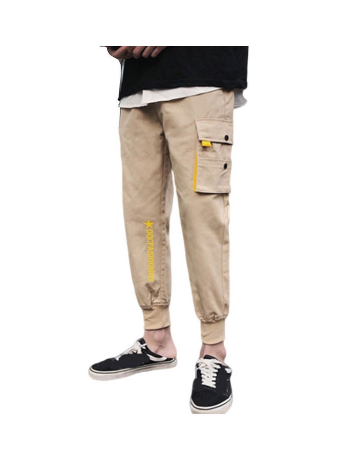 Multi-Pocket Detail Cargo Pants Khaki - Image 1