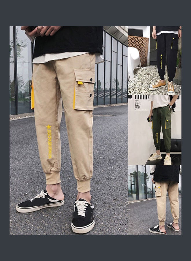 Multi-Pocket Detail Cargo Pants Khaki - Image 2
