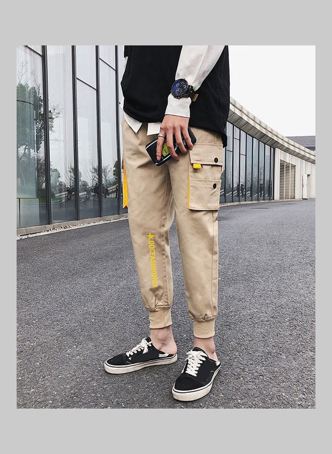 Multi-Pocket Detail Cargo Pants Khaki - Image 3