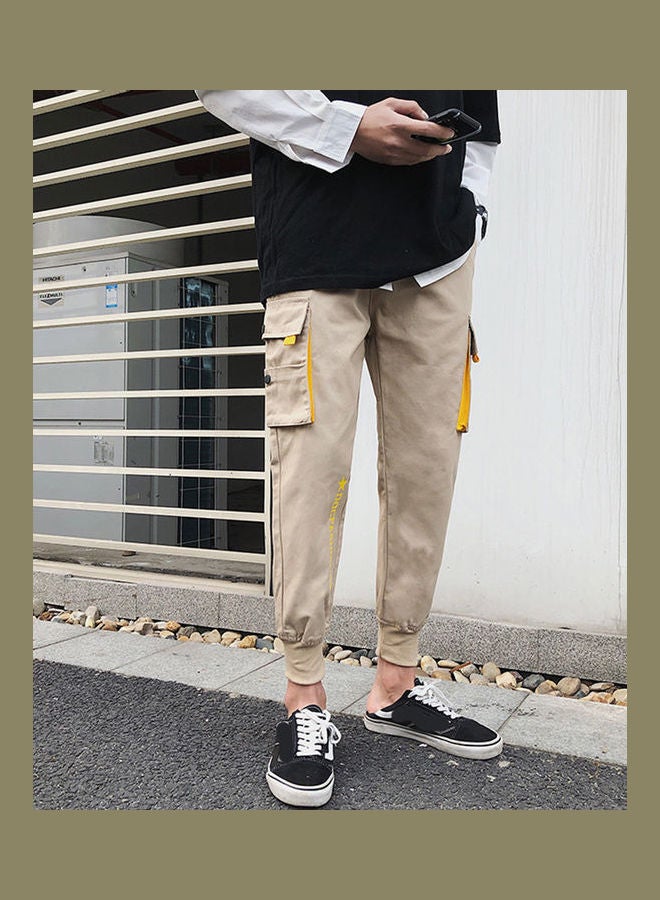 Multi-Pocket Detail Cargo Pants Khaki - Image 4