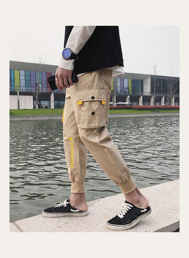 Multi-Pocket Detail Cargo Pants Khaki - Image 5