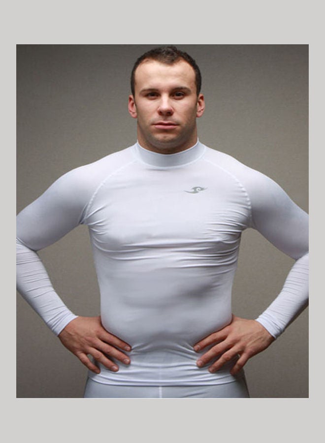 Quick Dry Long Sleeves T-Shirt White  - Image 1