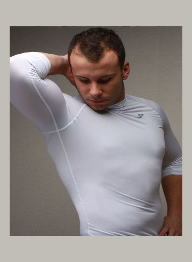 Quick Dry Long Sleeves T-Shirt White  - Image 2