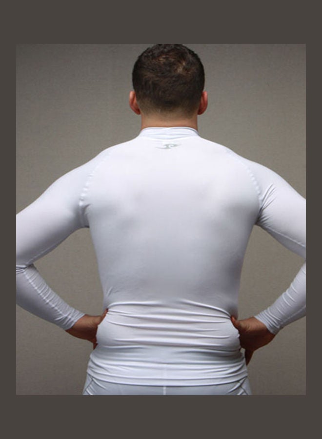 Quick Dry Long Sleeves T-Shirt White  - Image 4
