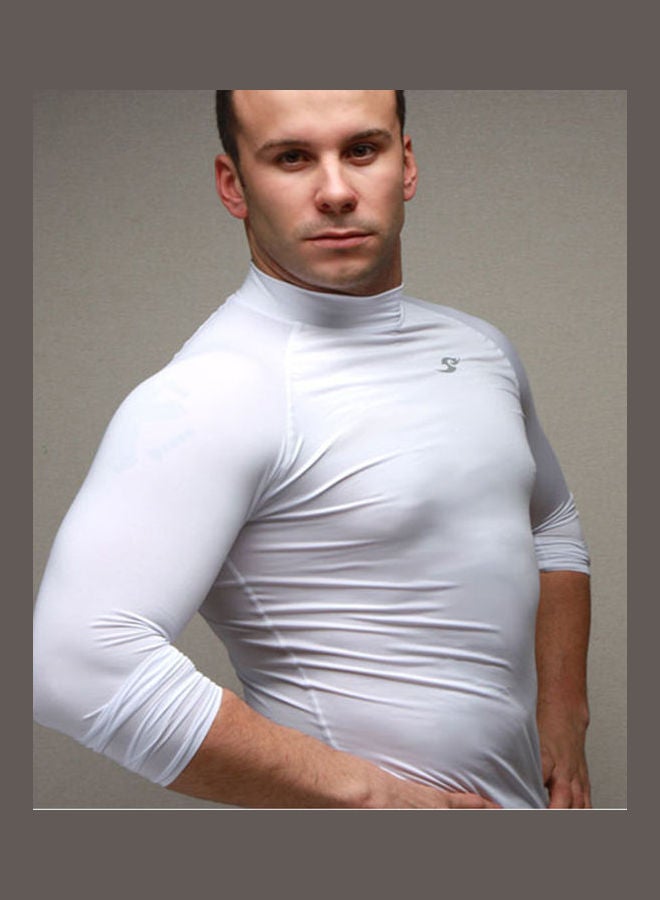 Quick Dry Long Sleeves T-Shirt White  - Image 3