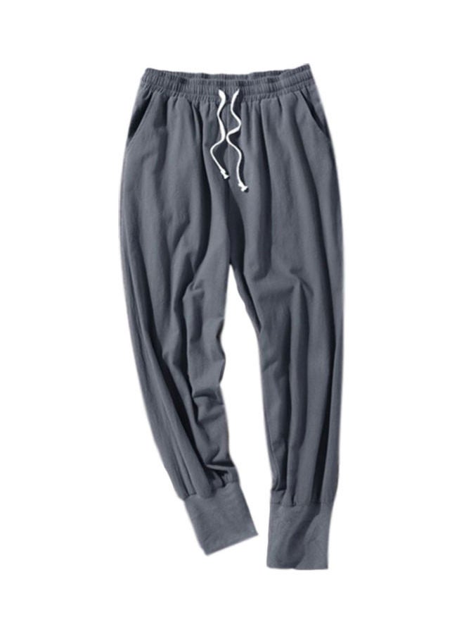 Solid Loose Fit Pants Grey  - Image 2