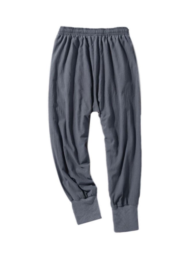 Solid Loose Fit Pants Grey  - Image 3