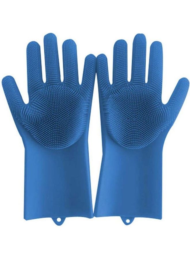 Pair Of Magic Silicone Gloves Blue 34.5x15.5x0.3cm