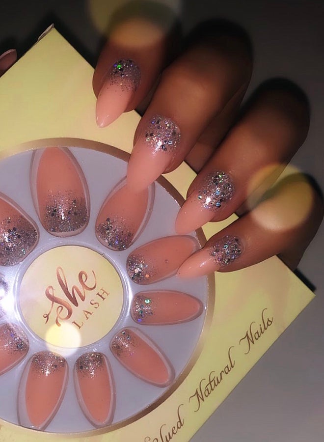 She LASH - Pre-Glued Artificial Nails Peach - Image 1