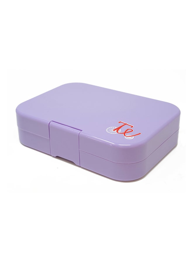TINY WHEEL Bento Box Compact Durable Leak Proof Lunchbox With 6 Compartments Purple 22x16x5.5cm - Image 2