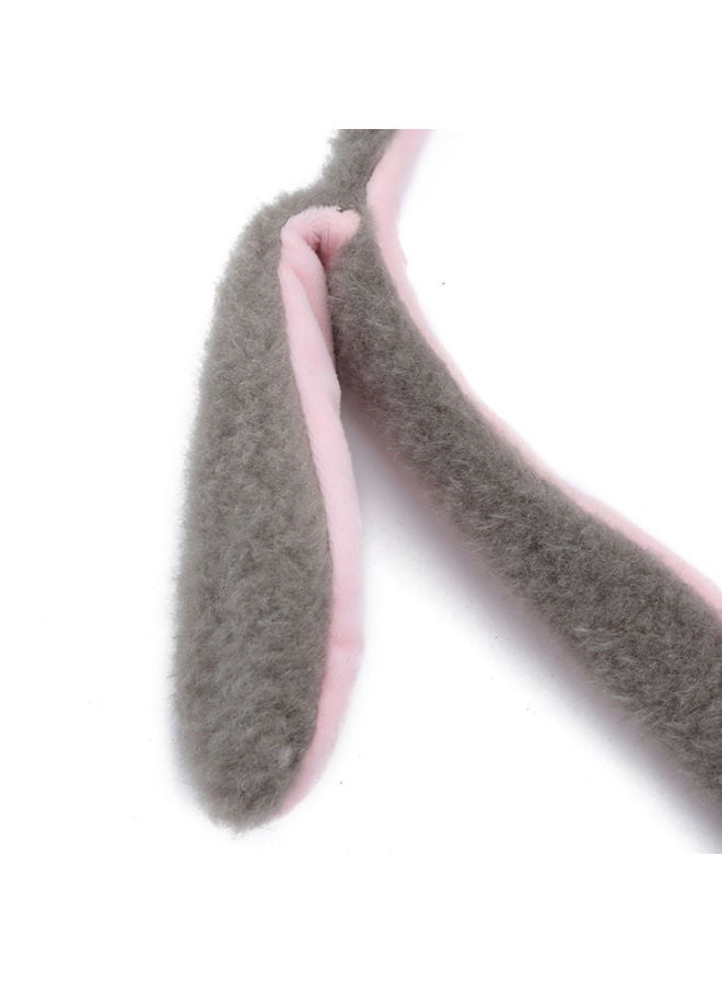 بيوينتي ربطة رأس بتصميم أذن أرنب متحركة رمادي / وردي - Image 2