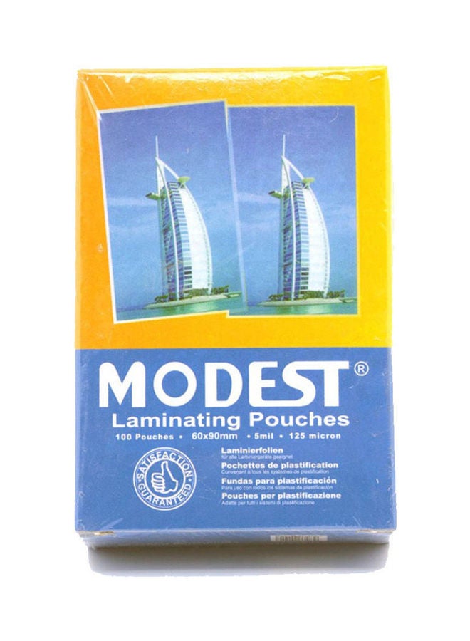 MODEST 100-Piece Laminating Pouch Film Set Clear - Image 1