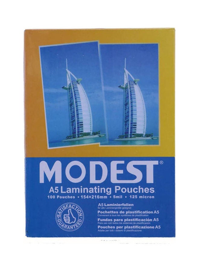 موديست حجم الصفحة: A5 بسمك 125 ميكرون للحصول على جودة عالية شفاف - Image 1