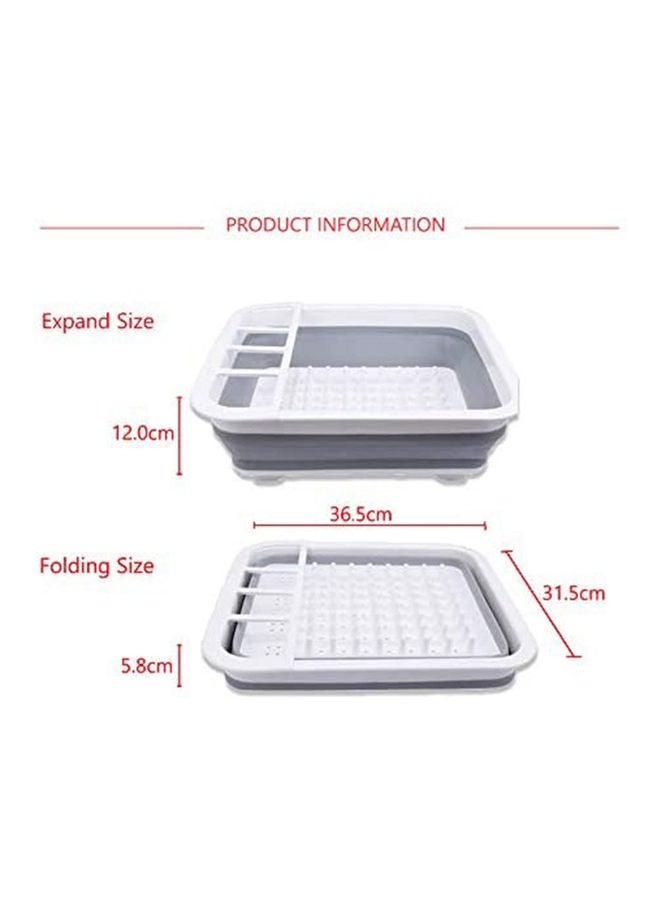 A TO Z Foldable Kitchen Drying Dish Rack Cutlery Holder Multicolour 36.3 x 33.1 x 5.8cm  - Image 4