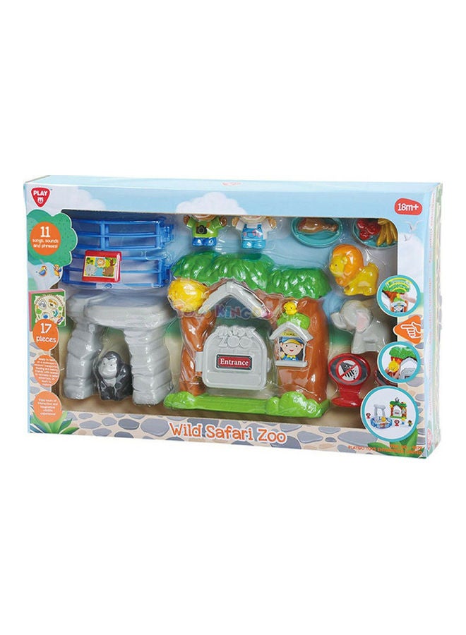 PLAYGO 17-Piece Fun Wild Safari Zoo Playset  - Image 1