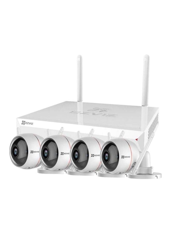 EZVIZ - Ezviz Cs-Bw2824-B1E10 Wireless Nvr Security System With 4 Cameras, 1Tb Hdd-White - Image 1