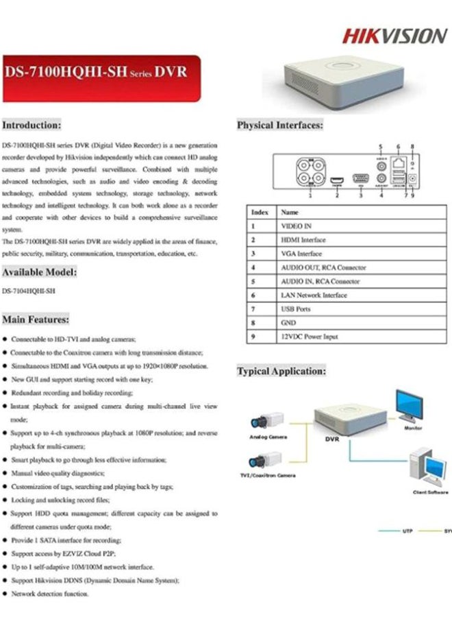 HIKVISION - Turbo HD DVR - Image 1