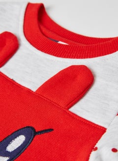 Moms Love Baby Kittie Face Sweatshirt Red  - Image 3