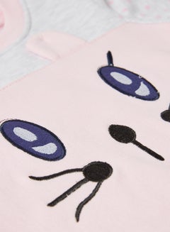 Moms Love Baby Kittie Face Sweatshirt Lt.Pink  - Image 4