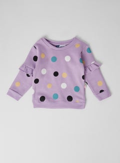 Baby Polka Dot Sweatshirt Mauve