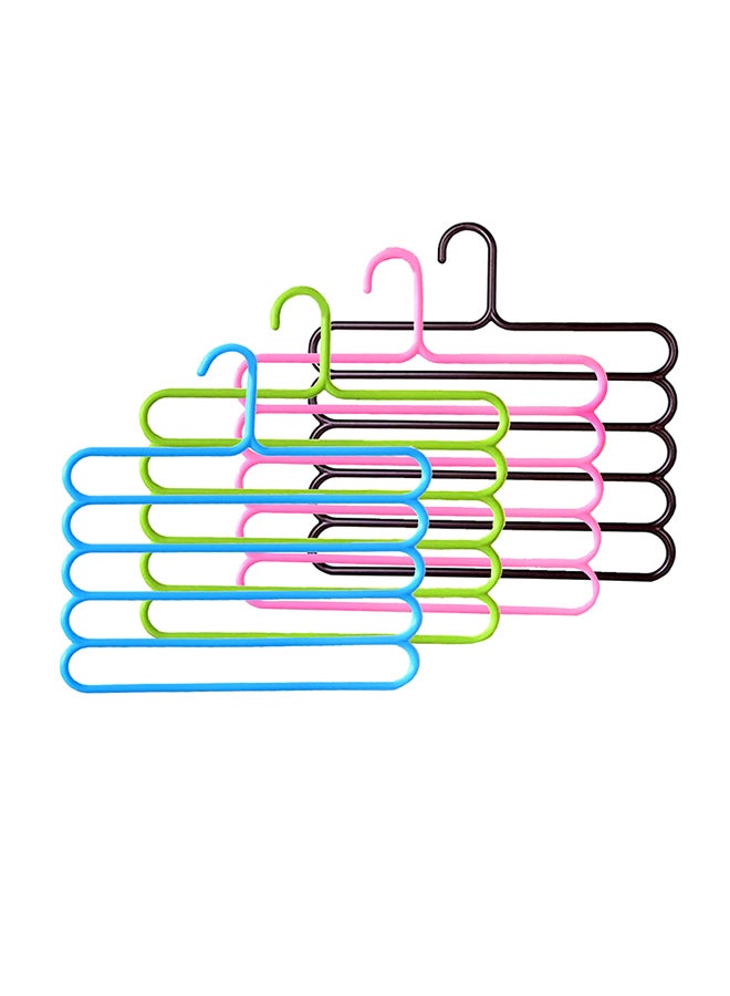 4-Piece Plastic Multi-Purpose Hangers Multicolour 34x34cm - Image 1