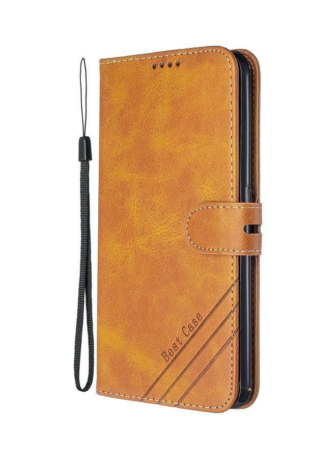 Soft Leather Cover With Denim Texture For Oppo F11 And F11 Pro Yellow - Image 1