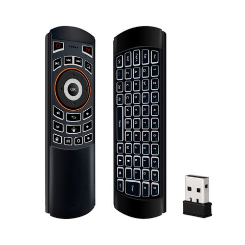 2.4G Air Mouse And Wireless Motion Sensor Remote Control Keyboard Set Black