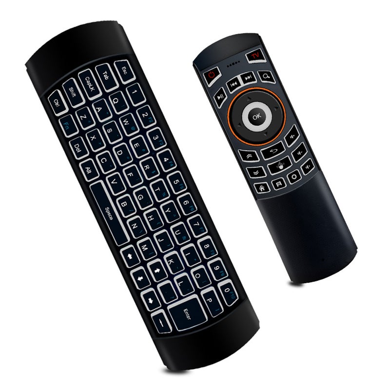 2.4G Air Mouse And Wireless Motion Sensor Remote Control Keyboard Set Black