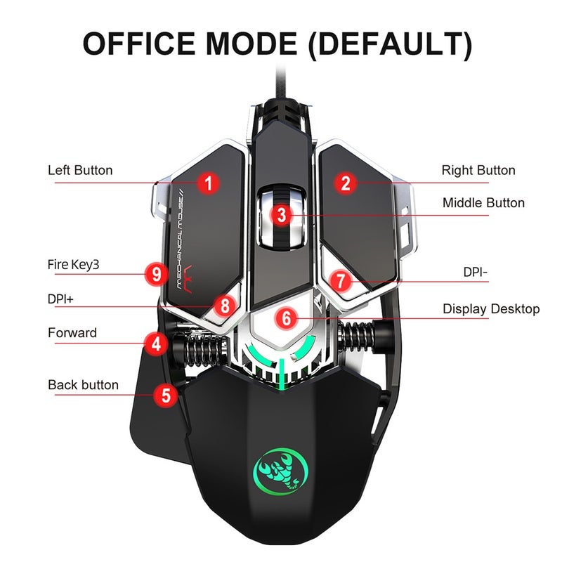 HXSJ J600 Wired Gaming Mouse  - Image 5