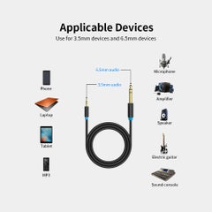 3.5mm to 6.5mm Audio Cable Black - v1609394862/N43100570A_4