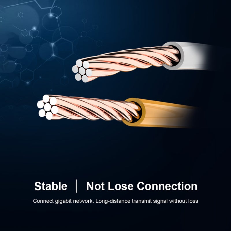 VENTION Cat 6 Ethernet Flat Network LAN Cable Black  - Image 5