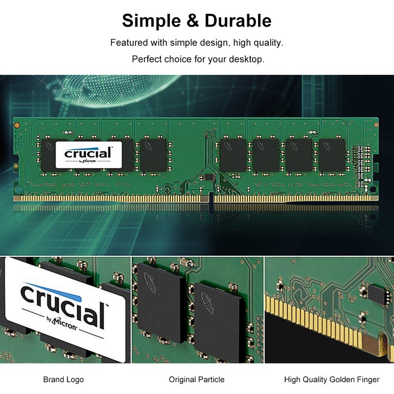 كروشيال - ذاكرة رام DDR4 2666 سعة 8 جيجابايت أخضر - Image 1