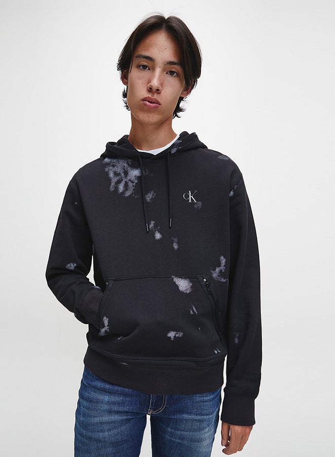 Calvin Klein Jeans - Cloud Print Hoodie Black - Image 1