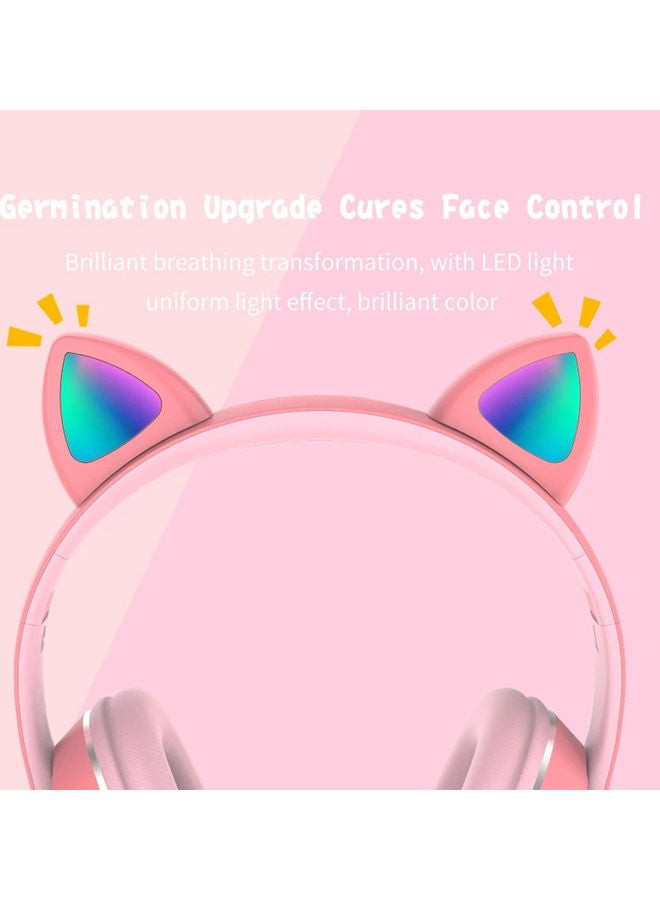 L400 Glowing Cat Ear Over-Ear Headset Black - Image 3
