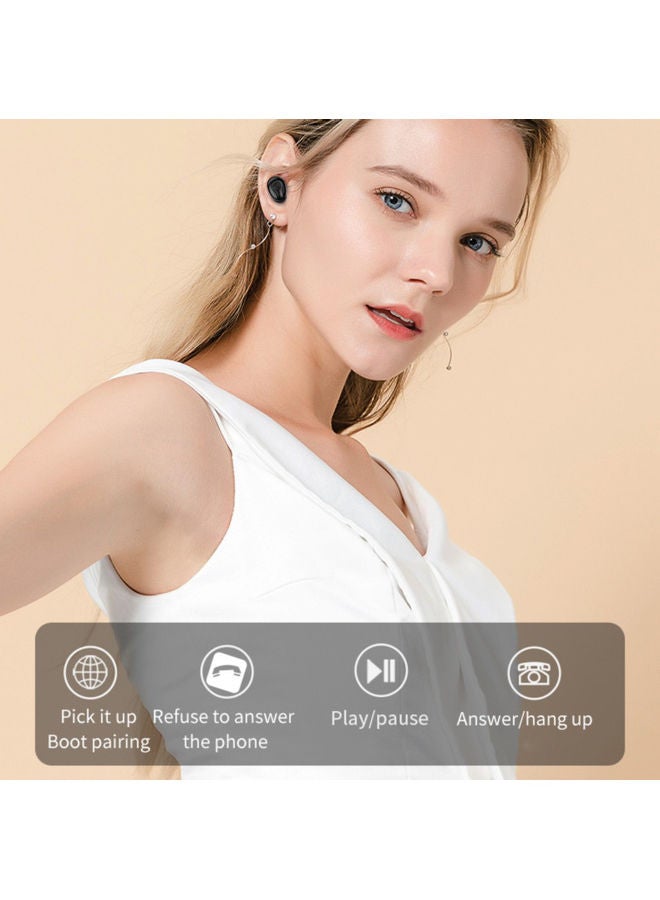 Lenovo - Lenovo HT18 Wireless BT Headphone TWS In-ear Sports Earbuds HiFi Sound Quality Sweatproof Noise Reduction Headphone Black Black - Image 1