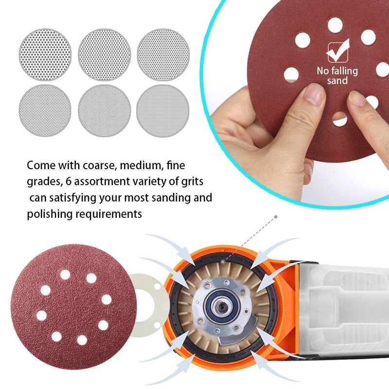 Generic - 60-Piece Sanding Discs Brown 12.7cm - Image 1