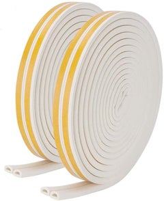 Generic 6m 2-Pack Self Adhesive Foam Window Seal Strip White 6meter  - Image 1