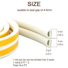 Generic 6m 2-Pack Self Adhesive Foam Window Seal Strip White 6meter  - Image 4