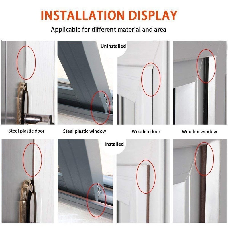 Generic - 6m 2-Pack Self Adhesive Foam Window Seal Strip White 6meter - Image 1