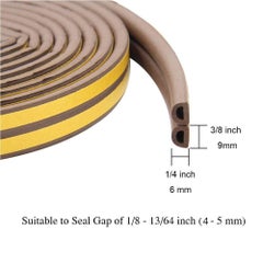 Generic 6m 2-Pack Self Adhesive Foam Window Seal Strip Brown 6meter  - Image 4