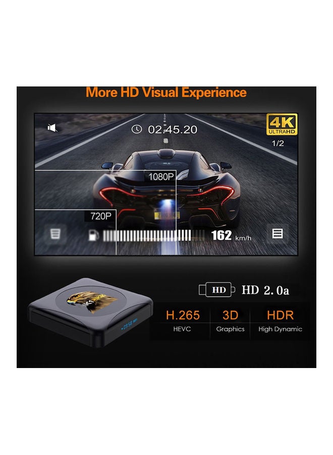 HK1 RBOX R1 Smart TV Box With Remote Control V8535UK-64G-V Black - Image 3