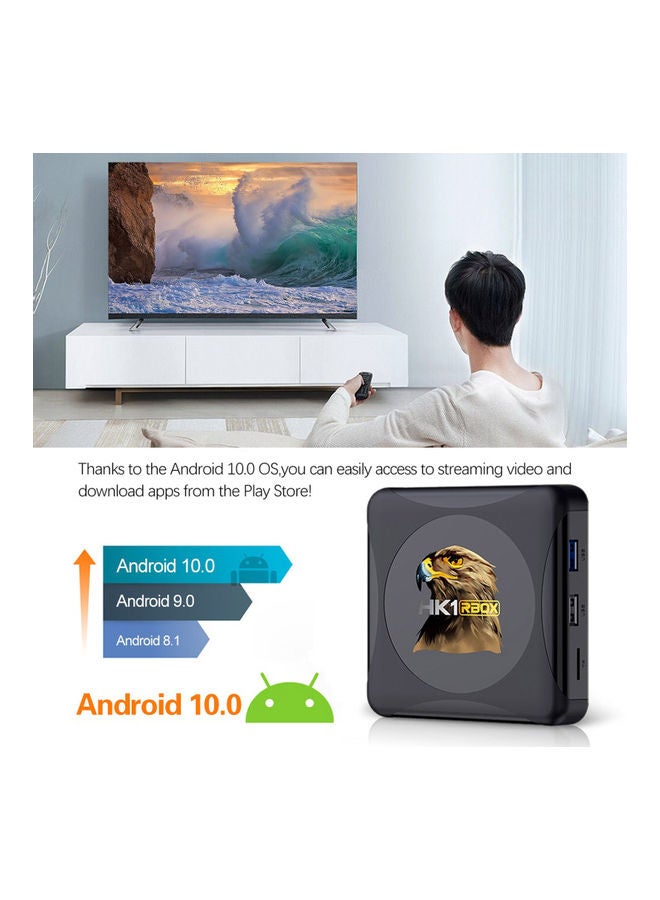 HK1 RBOX R1 Smart TV Box With Remote Control V8535UK-64G-V Black - Image 4