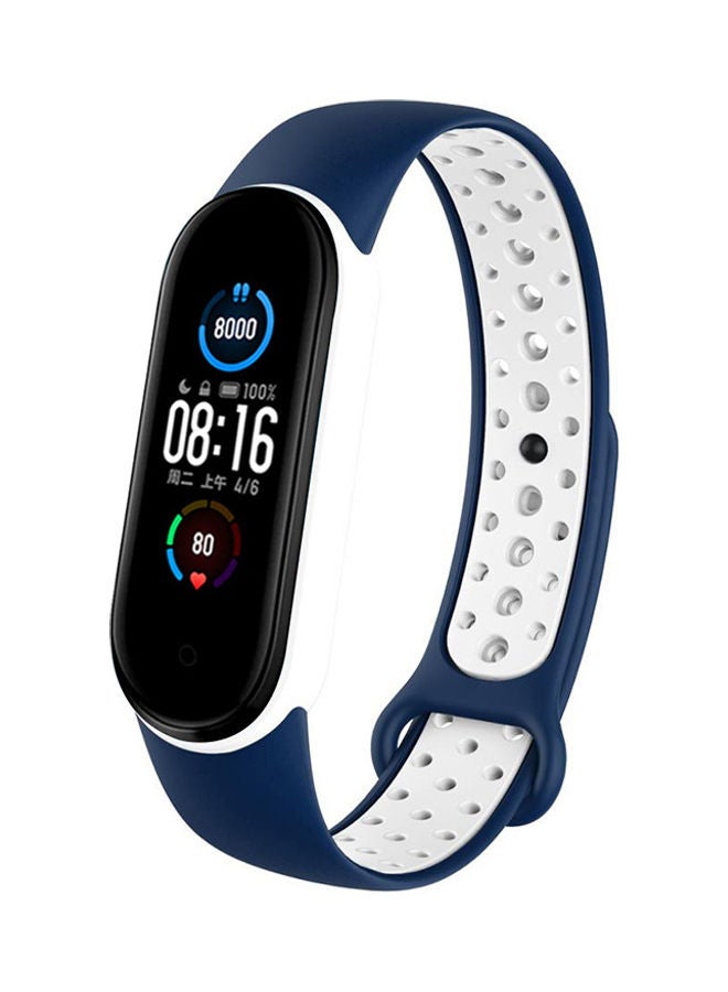 INEIX - Nike Series Replacement Band For Xiaomi Mi Band 5 Blue/White - Image 1