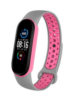 INEIX Nike Series Replacement Band For Xiaomi Mi Band 5 Grey/Pink  - Image 2