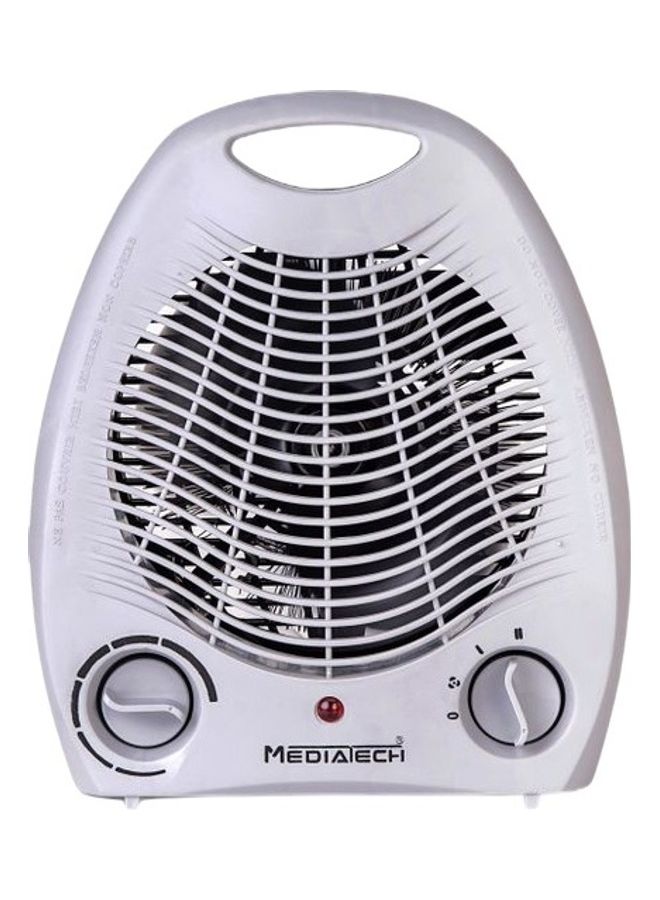 Media Tech Electric Fan Heater, 2 heat settings, 2 Fan Speed setting, over heat protection Thermostat, 2000 W MT-001 White  - Image 1