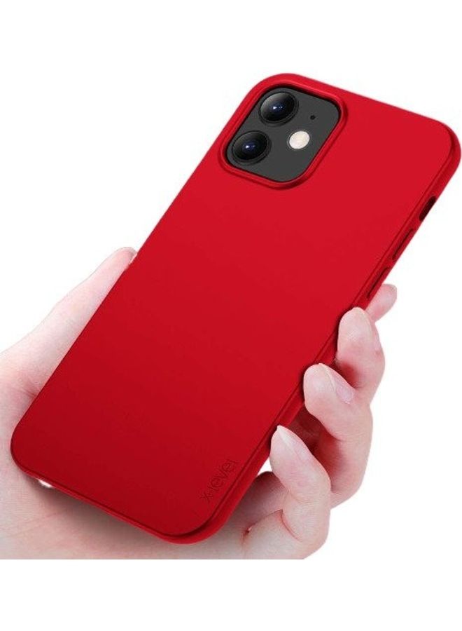 X-level Slim Fit TPU Matte Back Cover For iPhone 12 Pro Max light Red - Image 2