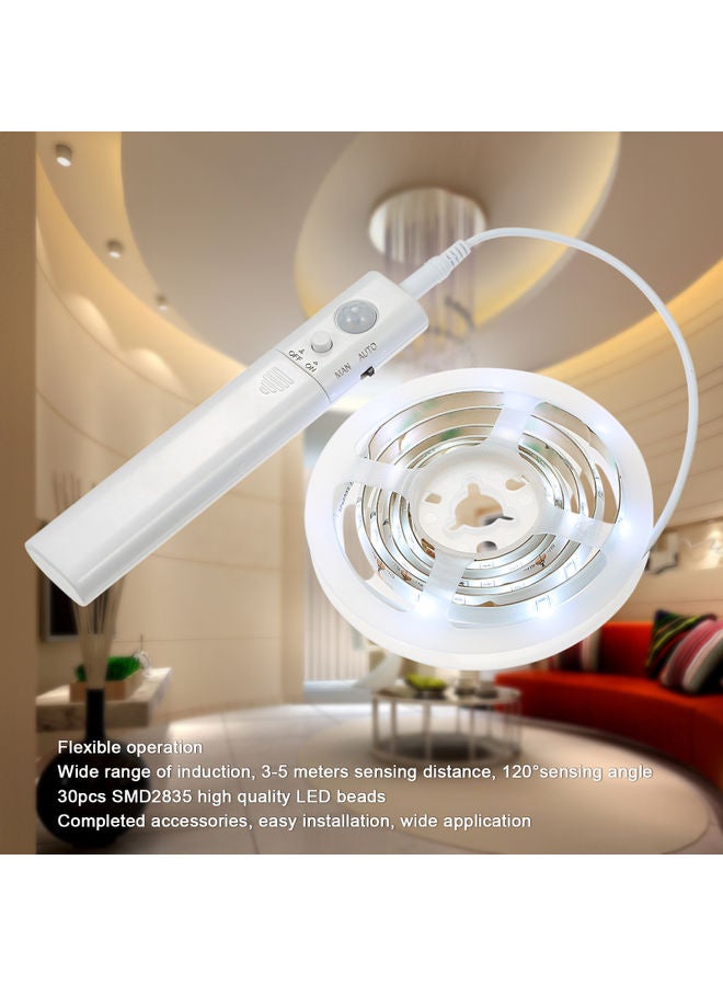 Blusea - PIR Motion Sensor S-Trip Light Cabinet Lamp White 22x2.5x17cm - Image 1