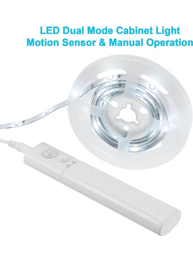 Blusea - PIR Motion Sensor S-Trip Light Cabinet Lamp White 22x2.5x17cm - Image 1