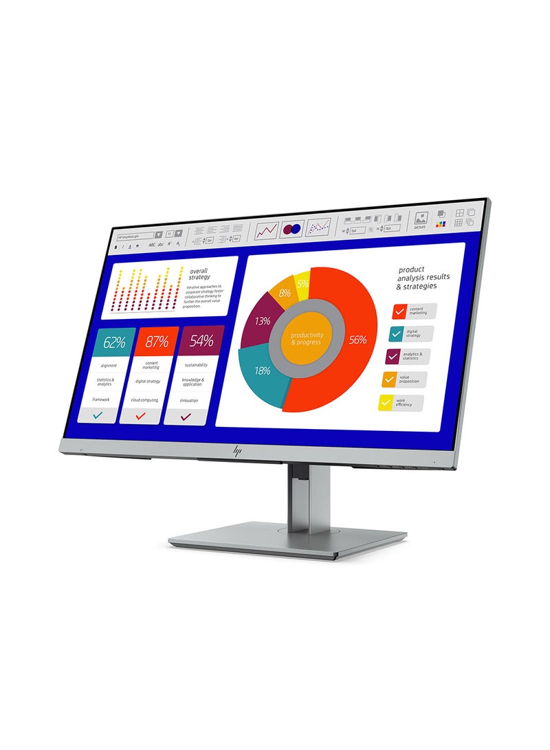 HEWLETT PACKARD - Elite Display E243p 23.8-inch Sure View Monitor Silver - Image 1
